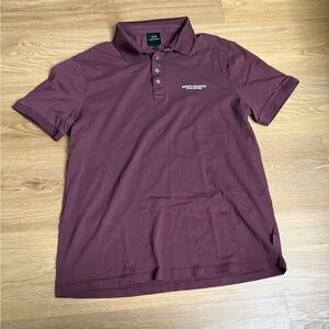 Armani Exchange Men's Maroon Polo Shirt
